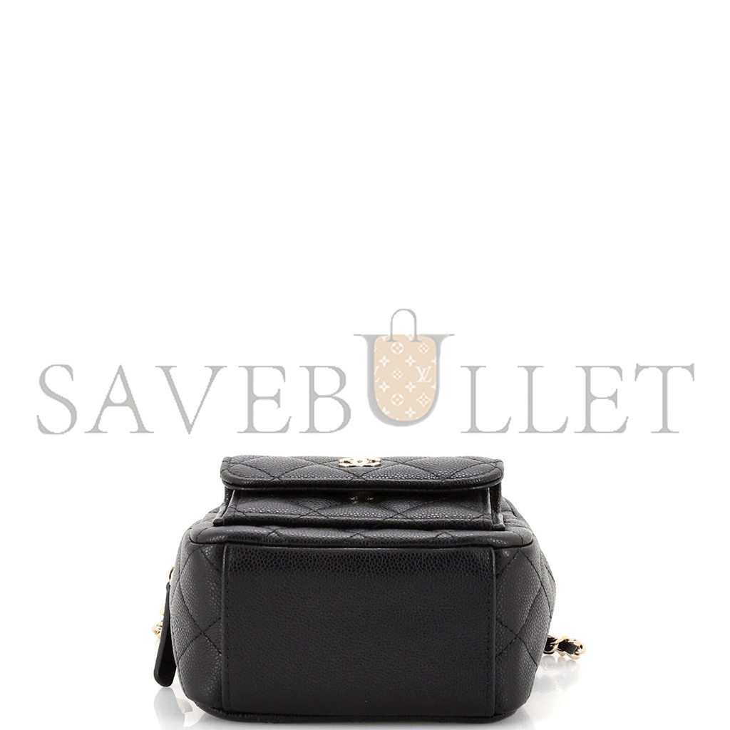 Ch*el classic cc chain pocket backpack quilted caviar mini ap3753 (18*13*9cm)